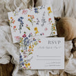 Load image into Gallery viewer, Pressed Wild Flower Wedding Invitation Suite