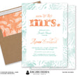 Load image into Gallery viewer, Blue and Coral Reef Bridal Shower Invitations, modern design with bold fonts, perfect for beach or waterfront celebrations