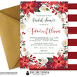 Load image into Gallery viewer, Discover Digibuddha's Festive Poinsettias Bridal Shower Invitations, adorned with vibrant poinsettias and red and white hues