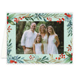 Load image into Gallery viewer, Elegant Holly Berry Folded Christmas Card with vibrant holly berries, floral border, and space for personalization.