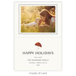 Load image into Gallery viewer, Woodland Mushrooms Folded Holiday Card featuring mushroom illustration, moonlight forest scene, personalized with family name