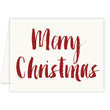 Load image into Gallery viewer, Elegant festive red Merry Christmas cards, minimalist design, blank inside, lush colors, by Digibuddha