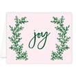Load image into Gallery viewer, Chic Christmas red festive greeting cards with glitter look red text, black and white stripes, and bright colors.