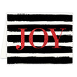 Load image into Gallery viewer, Chic Christmas red festive greeting cards with glitter look red text, black and white stripes, and bright colors.