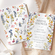 Load image into Gallery viewer, Pressed Wild Flowers Bridal Shower Invitation