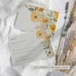 Load image into Gallery viewer, Yellow floral wildflower wedding suite with printed invitations, RSVP, and directions cards, perfect for a spring or rustic wedding.