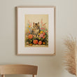 Load image into Gallery viewer, Flower Patch Vintage Cat Art Print