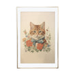 Load image into Gallery viewer, Vintage Orange Tabby Cat with Blue Bow Art Print