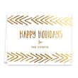 Load image into Gallery viewer, Elegant Faux Gold Happy Holidays Personalized Christmas Cards with chic gold script, modern design, by Digibuddha