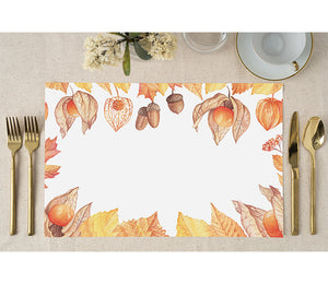 Harvest Leaf Paper Placemats by Digibuddha