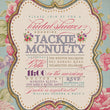 Load image into Gallery viewer, Victorian vintage roses bridal shower invitations with English roses in pink and purple, perfect for a classic bridal event