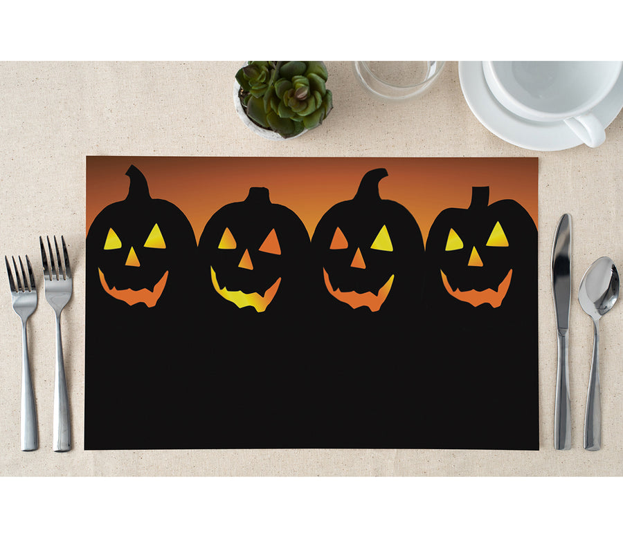 Jack o' Lantern Halloween Placemats Spooky Costume Party by Digibuddha