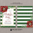 Load image into Gallery viewer, Green Striped Christmas Party Invitation - Katelyn