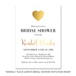 Load image into Gallery viewer, Elegant modern gold heart bridal shower invitations with beautiful fonts, minimalist design, white and gold theme by Digibuddha
