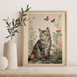 Load image into Gallery viewer, Misty Petalwhisker Vintage Cat Art Print