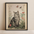Load image into Gallery viewer, Misty Petalwhisker Vintage Cat Art Print