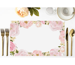 Peony Garden Paper Placemats