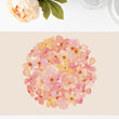 Load image into Gallery viewer, Blush watercolor hydrangea paper placemats, perfect for modern dining, bridal showers, and chic floral table settings.