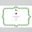 Load image into Gallery viewer, A pack of red reindeer Christmas paper placemats with a Christmas green border, showcasing elegant and festive boho design elements perfect for holiday dining.
