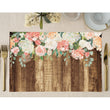 Load image into Gallery viewer, Rustic Garden Paper Placemats Pink and Green Bold Flowers by Digibuddha