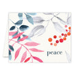 Load image into Gallery viewer, Elegant floral peace holiday cards, whimsical watercolor design, chic and modern, by Digibuddha.