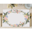 Load image into Gallery viewer, floral boho paper placemats with green garland design by Digibuddha