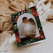 Load image into Gallery viewer, Elegant Poinsettia Arch Photo Folded Holiday Cards