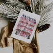 Load image into Gallery viewer, Pink Christmas House Folded Holiday Cards