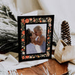 Load image into Gallery viewer, Warm Winter Floral Frame Folded Holiday Cards
