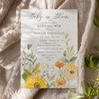 Load image into Gallery viewer, Baby in bloom shower invitation featuring yellow wildflowers, pastel hues, and sage green accents for a whimsical, gender-neutral celebration.
