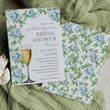 Load image into Gallery viewer, French Blue Petals and Prosecco Bridal Shower Invitation