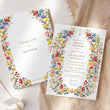 Load image into Gallery viewer, Custom wildflower bridal shower invitation card, elegant and printed, showcasing botanical designs for a sophisticated bridal shower, symbolizing beauty and unforgettable memories.