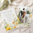 Load image into Gallery viewer, Retirement party invitations with pastel botanicals and sage greenery for teachers, nurses, and administrators, expressing thanks for their service
