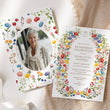Load image into Gallery viewer, Wildflower-themed retirement celebration invitation with your photo in colorful floral purple pink yellow and greenery boho theme, symbolizing a joyous transition to new beginnings and freedom, perfect for celebrating a significant career milestone