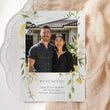 Load image into Gallery viewer, Moving announcement card with pastel wildflowers and sage greenery, yellow wildflower and modern rustic florals announcing a new home with whimsy and warmth.