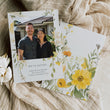 Load image into Gallery viewer, Moving announcement card with pastel wildflowers and sage greenery, yellow wildflower and modern rustic florals announcing a new home with whimsy and warmth.