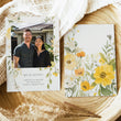 Load image into Gallery viewer, Moving announcement card with pastel wildflowers and sage greenery, yellow wildflower and modern rustic florals announcing a new home with whimsy and warmth.
