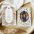 Load image into Gallery viewer, Elegant We've Moved announcement card featuring boho floral designs, perfect for sharing the excitement of a new home this spring.