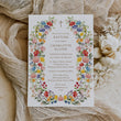 Load image into Gallery viewer, Elegant wildflower baptism invitation card from our spring garden collection, capturing the essence of a baby's christening or first communion with a botanical design, ready to share joy with loved ones.