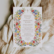 Load image into Gallery viewer, Elegant wildflower baptism invitation card from our spring garden collection, capturing the essence of a baby's christening or first communion with a botanical design, ready to share joy with loved ones.