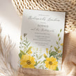 Load image into Gallery viewer, Yellow wildflower bridesmaids luncheon invitation featuring pastel greenery and floral watercolor designs, symbolizing elegant thank you.