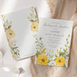 Load image into Gallery viewer, Yellow wildflower bridesmaids luncheon invitation featuring pastel greenery and floral watercolor designs, symbolizing elegant thank you.