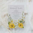 Load image into Gallery viewer, Yellow wildflower bridesmaids luncheon invitation featuring pastel greenery and floral watercolor designs, symbolizing elegant thank you.