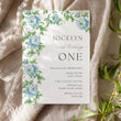 Load image into Gallery viewer, Elegant kids birthday party invitation featuring Charleston blue, floral and botanical designs with a touch of vintage French and southern charm for a memorable garden party.