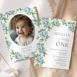 Load image into Gallery viewer, Elegant kids birthday party invitation featuring Charleston blue, floral and botanical designs with a touch of vintage French and southern charm for a memorable garden party.