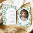 Load image into Gallery viewer, Elegant kids birthday party invitation featuring Charleston blue, floral and botanical designs with a touch of vintage French and southern charm for a memorable garden party.