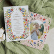 Load image into Gallery viewer, Our Little Wildflower is One Baby Birthday Party Invitation