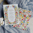 Load image into Gallery viewer, Elegant boho wildflower birthday invitation featuring a watercolor floral wreath, perfect for garden party celebrations.