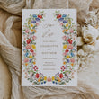 Load image into Gallery viewer, Elegant Save the Date card featuring a mix of greenery, wildflowers, and watercolor designs, perfect for announcing a spring or summer wedding.