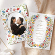 Load image into Gallery viewer, Elegant Save the Date card featuring a mix of greenery, wildflowers, and watercolor designs, perfect for announcing a spring or summer wedding.